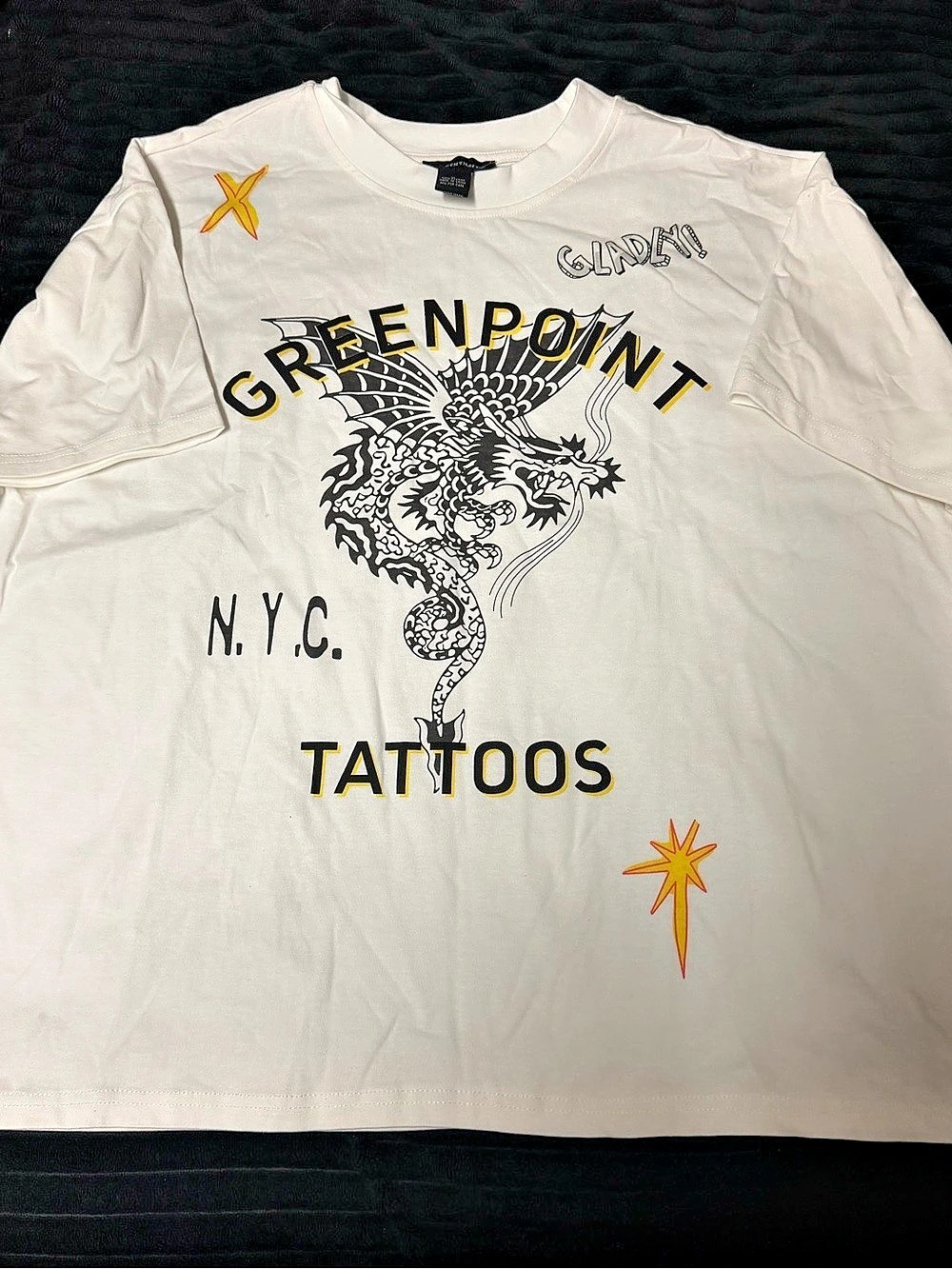 18 CENTIMETERS Graphic Short Sleeve Tee White Size XL NNT